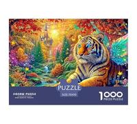 Winged Tiger in A Magical Autumn Forest 1000-Piece Jigsaw Puzzle Tiger Educational Toy for Kids & Adults 70x50cm/1000pcs