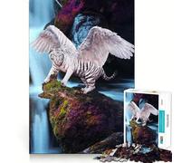 Winged Tiger Jigsaw for Adults1000 Pieces Mind Boost Game Seamless Fit Precise Pieces Relaxing Indoor Group Activity (50x75cm)