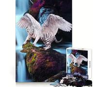Winged Tiger Jigsaw Puzzles 1000 Pieces for Adults Mind Power Mind Soothing Fun Uniform Edges Thoughtful Gift (38x52cm)