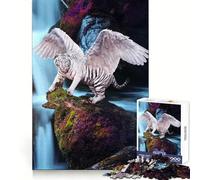 Winged Tiger Teenager Jigsaw Puzzles 1000 Pieces Cognitive Memory Soothing Downtime Exact Cut Birthday Gift (50x75cm)