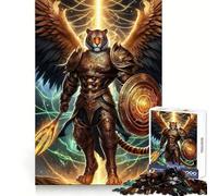 Winged Tiger Warrior Golden Armor Adult Jigsaw Puzzle1000 Pieces Intellect Skill Peaceful Fun Ideal Fit Perfect Present (50x75cm)