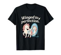 Winged to Perfection Pegasus Unicorn Graphic T-Shirt