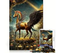Winged Unicorn Fantasy Art Jigsaw Puzzles for Teenagers 1000 Focus Ability Relaxed Leisure Interlock Well Best Gift (38x52cm)