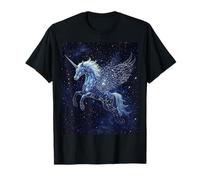 Winged Unicorn Sky Constellation Art T-Shirt