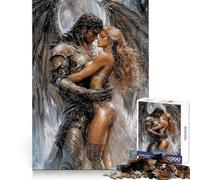 Winged Warrior Embracing A Woman Adults Puzzles 1000 Piece Jigsaws Strategic Think Mindful Escape Precise Fit Nice Gift (50x75cm)