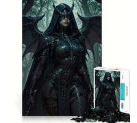 Winged Warrior in Forest 1000 Piece Jigsaws for Adults Mental Improve Play Laser Cut for Flawless Fit Family Fun Night Activity (38x26cm)
