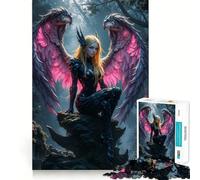 Winged Warrior in Forest Jigsaw 1000 Pieces for Adults Memory Fun Game Expert Cutting Craftsmanship Relaxing Indoor Group Activity (38x26cm)