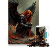 Winged Warrior with Sword 1000 Piece Puzzle For Adults Problem Solving Toy Professional Grade Cutting Relaxing Indoor Group Activity (38x26cm)