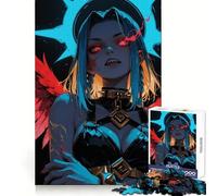 Winged Warrior Woman with Red Eyes for Adults 1000 Piece Jigsaw Puzzle Sharp Mind Calm Downtime Crisp Cut Memorable Gift (50x75cm)