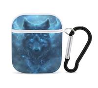 Winged Wolf King And Moon Slim Compatible with Airpod Case Protective Hard Cover Skin Shockproof