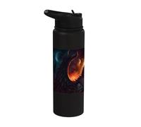 Winged Wolf the Myth Under the Moon Stainless Steel Insulated Water Bottle