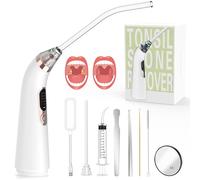WingFly Electronic Tonsil Stone Remover Vacuum, Tonsil Stone Removal Kit with 5 Suction Mode, Tonsillolith Remover Tool - Fight Bad Breath Oral Irrigator, Oral lamp, 5X Magnifying Mirror