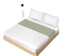 WingFly Grounding Bed Sheet, Grounding Fitted Sheet with 15ft UK Cord, Grounding Sheet with 10% Silver Fiber & 90% Organic Cotton, Natural Wellness And Healthy Earth Energy Mat (Green, 265x60cm)