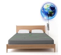 WingFly Grounding Bed Sheet King Size, Grounding Fitted Sheet with 10% Silver Fiber 90% Organic Cotton, Grounding Mat Earthing UK, Natural Wellness & Healthy Earth Energy Mat (150x200cm)