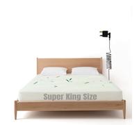 WingFly Grounding Bed Sheet Super King, Grounding Mat Earthing UK, Grounding Fitted Sheet with 10% Silver Fiber 90% Organic Cotton, Natural Wellness & Healthy Earth Energy Mat (180x200cm)