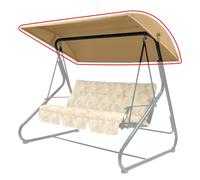 WingFly Replacement B&Q Colorado 3 Seater Garden Swing Hammock Canopy Top Cover Only, For Swing Garden Hammock (Beige 204 * 117)