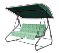 WingFly Replacement B&Q Colorado 3 Seater Garden Swing Hammock Canopy Top Cover Only, For Swing Garden Hammock Upgrade (194 X 124CM Green)