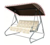 WingFly Replacement B&Q Colorado 3 Seater Garden Swing Hammock Canopy Top Cover Only, For Swing Garden Hammock Upgrade (204 X 117CM Coffee)