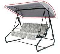 WingFly Replacement B&Q Colorado 3 Seater Garden Swing Hammock Canopy Top Cover Only, For Swing Garden Hammock Upgrade (204 X 117CM Grey)