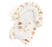 WINGHENLEE Infant Car Seat Insert for Newborn Girls Boys, Upgraded 2-in-1 Baby Carseat Head Support, Soft Reversible Baby Car Seat Insert Cushion Pad for Car Seat, Stroller, Bouncer, Swing, Moon