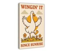 Wingin It Since Sunrise Canvas Poster Wall Art Decor Print Picture Paintings for Living Room Bedroom Decoration 08x12inch(20x30cm)