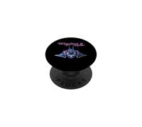 Winging it Bat Illustration Purple Bats PopSockets Adhesive PopGrip