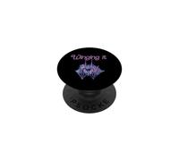 Winging it Bat Illustration Purple Bats PopSockets Adhesive PopGrip