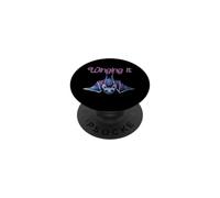 Winging it Bat Illustration Purple Bats PopSockets Adhesive PopGrip