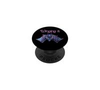 Winging it Bat Illustration Purple Bats PopSockets Adhesive PopGrip