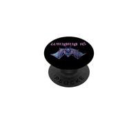 Winging it Bat Illustration Purple Bats PopSockets Adhesive PopGrip