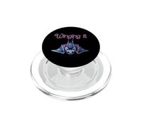 Winging it Bat Illustration Purple Bats PopSockets PopGrip for MagSafe