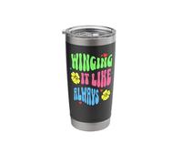 Winging It Like Always Retro Humor Colorful Groovy Mood Stainless Steel Insulated Tumbler