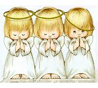 Wingkin Cross Stitch Kits for Adults Three Cute Angel Babies 11CT Printed Cross-Stitch Kit,DIY Beginner Stamped Embroidery Kits Wall Art Home Decoration （16 ×20 Inch）
