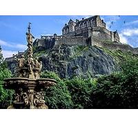 Wingkin Stamped Cross Stitch Kits Edinburgh Castle Scotland 11CT Advanced Pre-Printed Cross-Stitch Pattern Embroidery DIY Beginner Adults Kids Home Decoration （40x50cm）