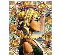 Wingkin Stamped Cross Stitch Kits for Adults Egyptian Woman 11CT Full Range of Embroidery Starter Kit for Beginners DIY Pre-Printed Patterns Starter Kit（16×20 Inch）