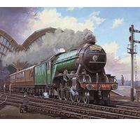 Wingkin Stamped Cross Stitch Kits Steam Train 11CT Advanced Pre-Printed Cross-Stitch Pattern Embroidery DIY Beginner Adults Kids Home Decoration （40x50cm）