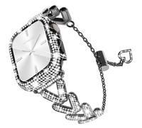 WINGLE Bling Band Case for Apple Watch Band for Women 40mm 44mm 41mm 45mm 46mm 42mm 38mm Series 11 10 SE 3/2/1 9 8 7 6 5 4 3 2 1 Luxury Strap with protective protective screen