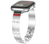 WINGLE Compatible with Apple Watch Strap 46mm 45mm 44mm 42mm(Series 3 2 1), Luxury Bracelet Stainless Steel Replacement Band for Apple Watch Series 11 10 9 8 7 6 5 4 3 2 1 & iWatch SE 3 2 1, Silver