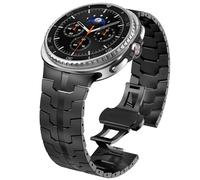 WINGLE Titanium Bands for Galaxy Watch 8/8 Classic Band Samsung Galaxy Watch 8 Band Men 46mm 44mm 40mm Rugged Durable Armor Robust Metal Bands Classy Elegant Casual Business Strap Bracelet, Black
