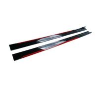 Winglet Diffuser Lip For Subaru For WRX For STI For Impreza For BRZ For Legacy Universal Car Side Skirt 8 Pcs Winglet Splitters Lip Side Spoiler Car Side Skirt(Red)