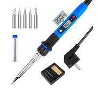 WinGluge 80W Tin Soldering Iron, Tin Solders with Adjustable Temperature 180-480°C and Digital Led Display, 5 Pcs Different Tips, Soldering Wire for Diversely Repaired Use
