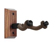 WiNGO Guitar Wall Mount Hanger, Black Walnut Wood Guitar Wall Hanger Hook Holder Stand with Screws for Acoustic Electric Guitar, Bass, Banjo, Mandolin,Ukulele -WH-98BRG
