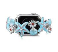 Wingoden Beaded Bracelet Compatible with Apple Watch Bands for Women Men 38mm 40mm 41mm 42mm 44mm 45mm 46mm 49mm, Natural Stone Clover Lucky Boho Stretchy Apple Watch Strap for iWatch Band Series 11