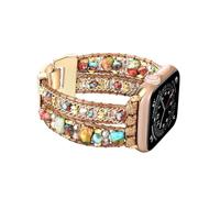 Wingoden Boho Bracelet Compatible with Apple Watch Band 41mm/40mm/42mm/38mm Natural Stone Beaded iWatch Band Women Men Apple Watch Strap Ultra Series 10/9/8/7/6/5/4/3/2/1/SE/Ultra 2, Colorful Beads