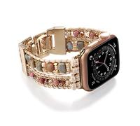 Wingoden Boho Bracelet Compatible with Apple Watch Band 41mm/40mm/42mm/38mm Natural Stone Beaded iWatch Band Women Men Apple Watch Strap Ultra Series 10/9/8/7/6/5/4/3/2/1/SE/Ultra 2, Natural Stone