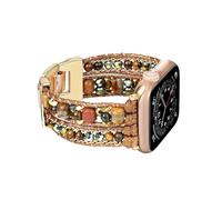 Wingoden Boho Bracelet Compatible with Apple Watch Band 49mm 46mm 45mm 44mm 42mm Natural Stone Beaded iWatch Band Women Men Apple Watch Strap Ultra Series 11/10/9/8/7/6/5/4/3/2/1/SE 3/Ultra 3, Brown