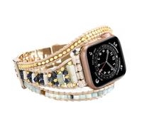 Wingoden Boho Bracelet Compatible with Apple Watch Band 49mm 46mm 45mm 44mm 42mm Natural Stone Beaded iWatch Band Women Men Apple Watch Strap Ultra Series 11/10/9/8/7/6/5/4/3/2/1/SE 3/Ultra 3, Blue