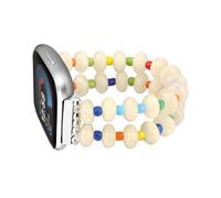 Wingoden Bracelet Bands Compatible with Fitbit Versa 4/3/Sense 2/Sense Band for Women Men, Pride Beaded Watch Strap Rainbow Wrap Boho Watch Band for Fitbit Versa 4 Band Replacement, Colorful Stretchy