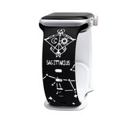 Wingoden Engraved Bands Compatible with Apple Watch Bands 40mm 38mm 41mm 44mm 45mm 42mm 49mm Women Men, Constellations Silicone Apple Watch Strap Sport iWatch Band Serise 9 8 7 6 5 4 3 2 1 SE Ultra 2
