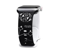 Wingoden Engraved Bands Compatible with Apple Watch Bands 40mm 38mm 41mm 44mm 45mm 42mm 49mm Women Men, Constellations Silicone Apple Watch Strap Sport iWatch Band Serise 9 8 7 6 5 4 3 2 1 SE Ultra 2